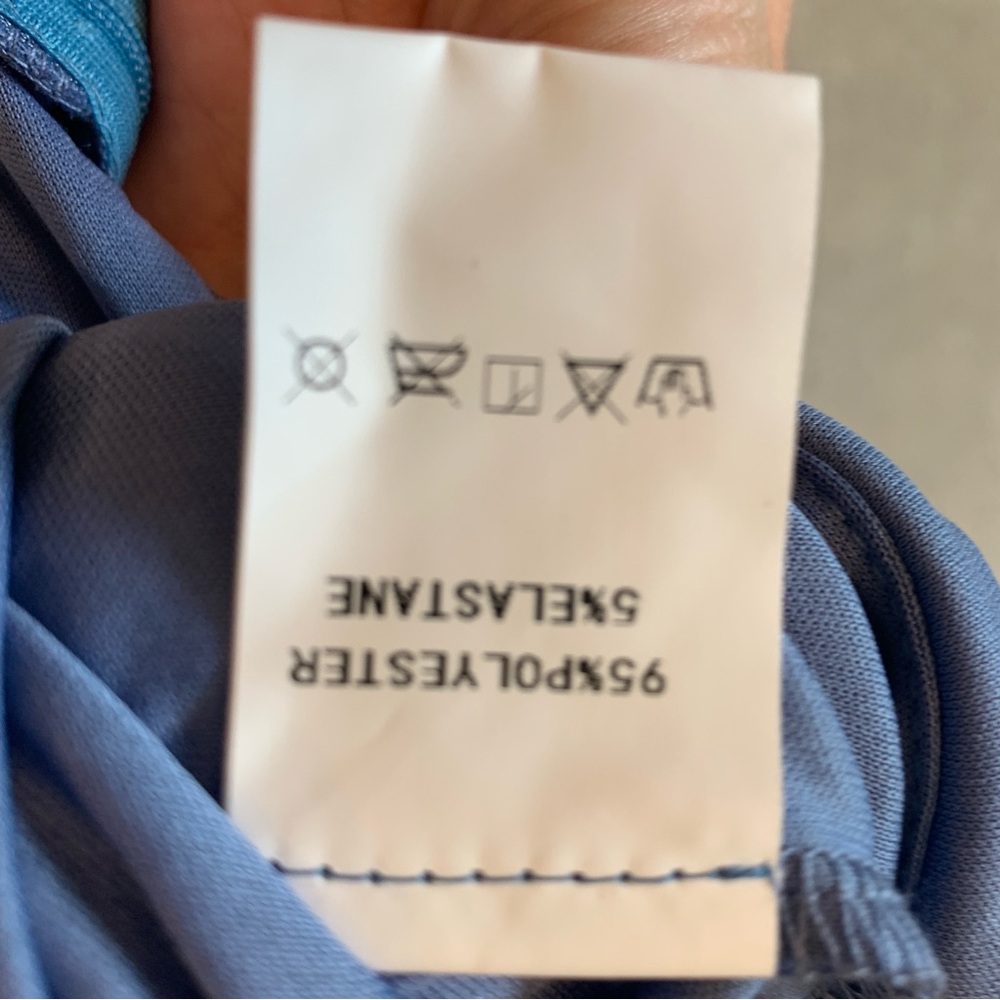 NEW, Blue Jumpsuit, Blue Romper, Long Sleeve Jumpsuit, Sheer Skirt, NWOT/Size XL - Picture 9 of 12